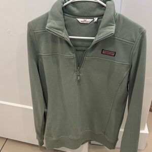 Vineyard Vines Olive Quarter-Zip Sweatshirt